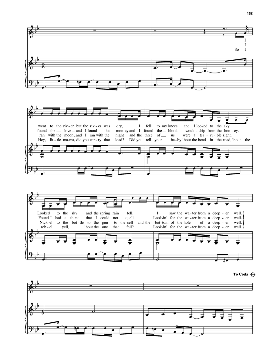 Deeper Well Deeper Well Piano, Vocal, Guitar scores gallery preview page 2
