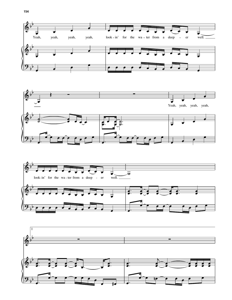 Deeper Well Deeper Well Piano, Vocal, Guitar scores gallery preview page 3