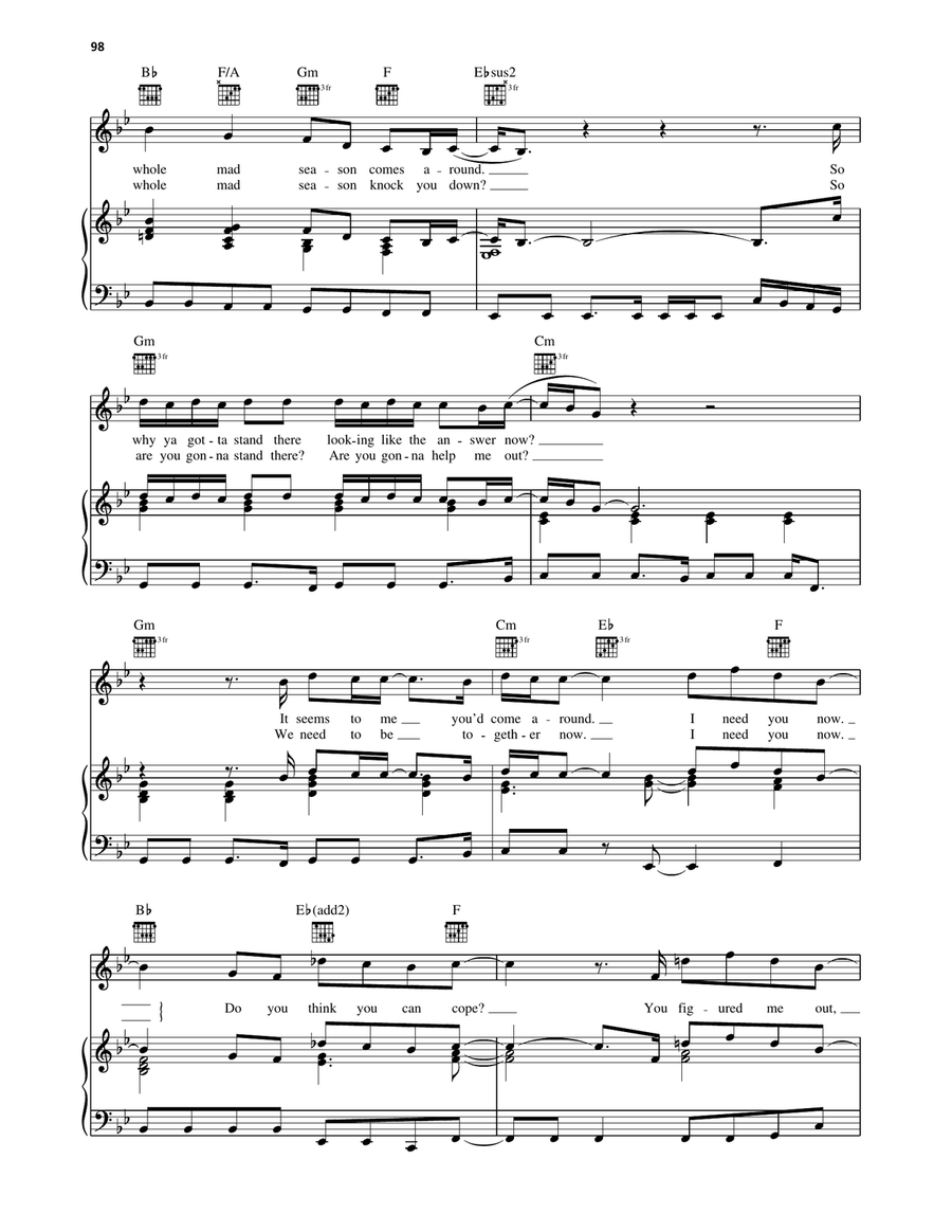 Mad Season Mad Season Piano, Vocal, Guitar scores gallery preview page 3