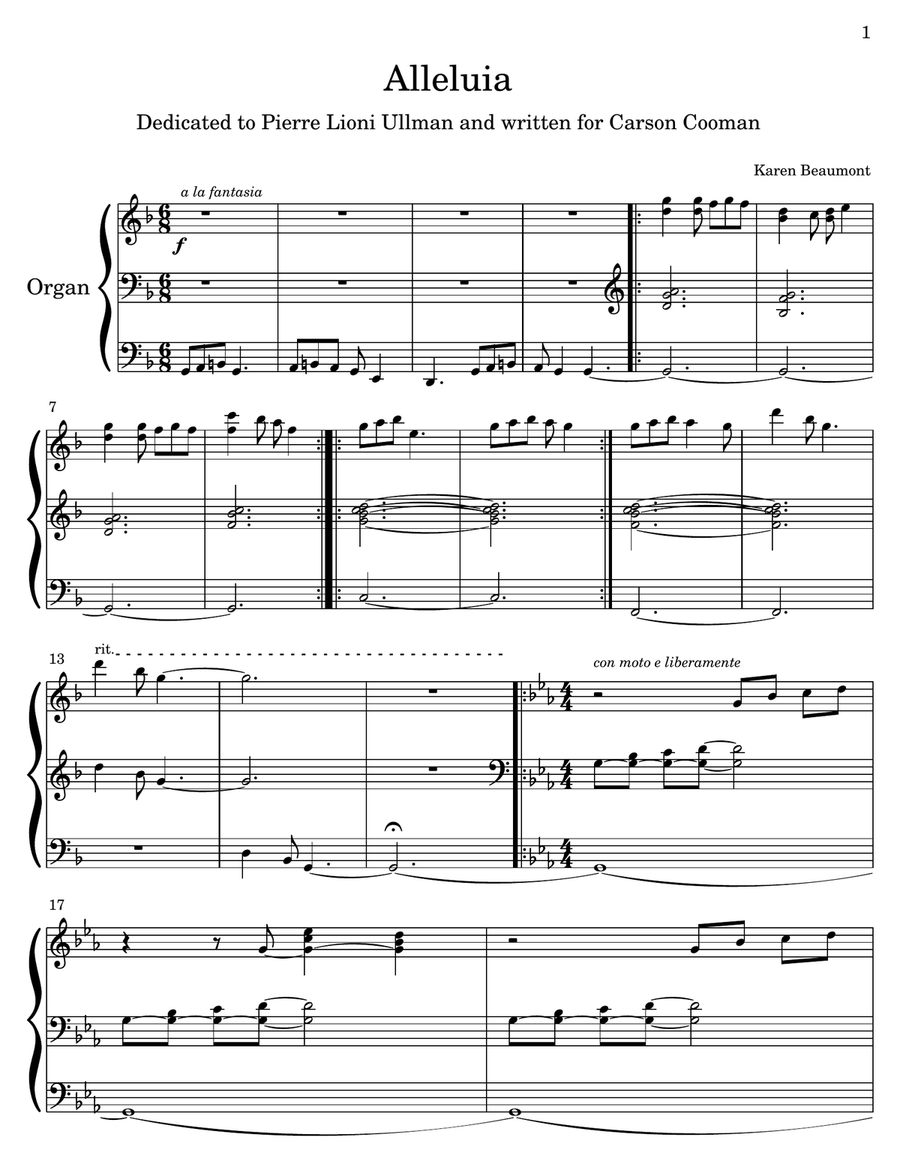 Alleluia Alleluia Organ Solo scores gallery preview page 2
