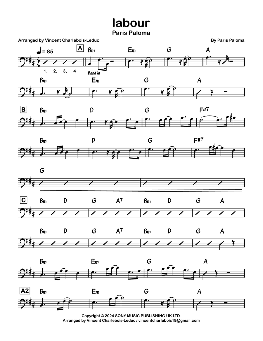 Labour Labour Piano scores gallery preview page 1