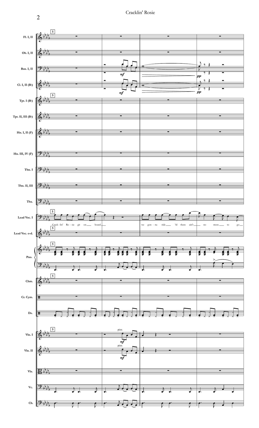 Cracklin' Rosie Full Orchestra scores gallery preview page 2