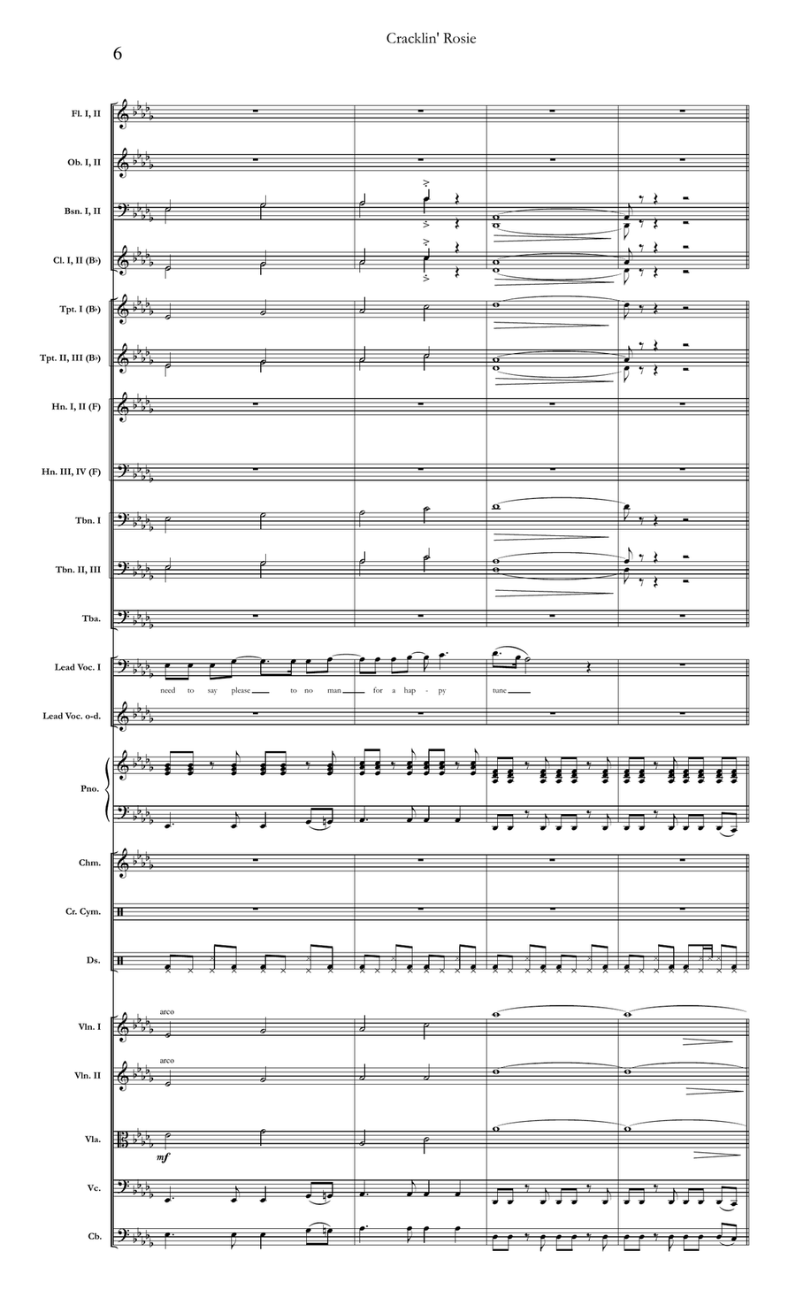 Cracklin' Rosie Full Orchestra scores gallery preview page 6