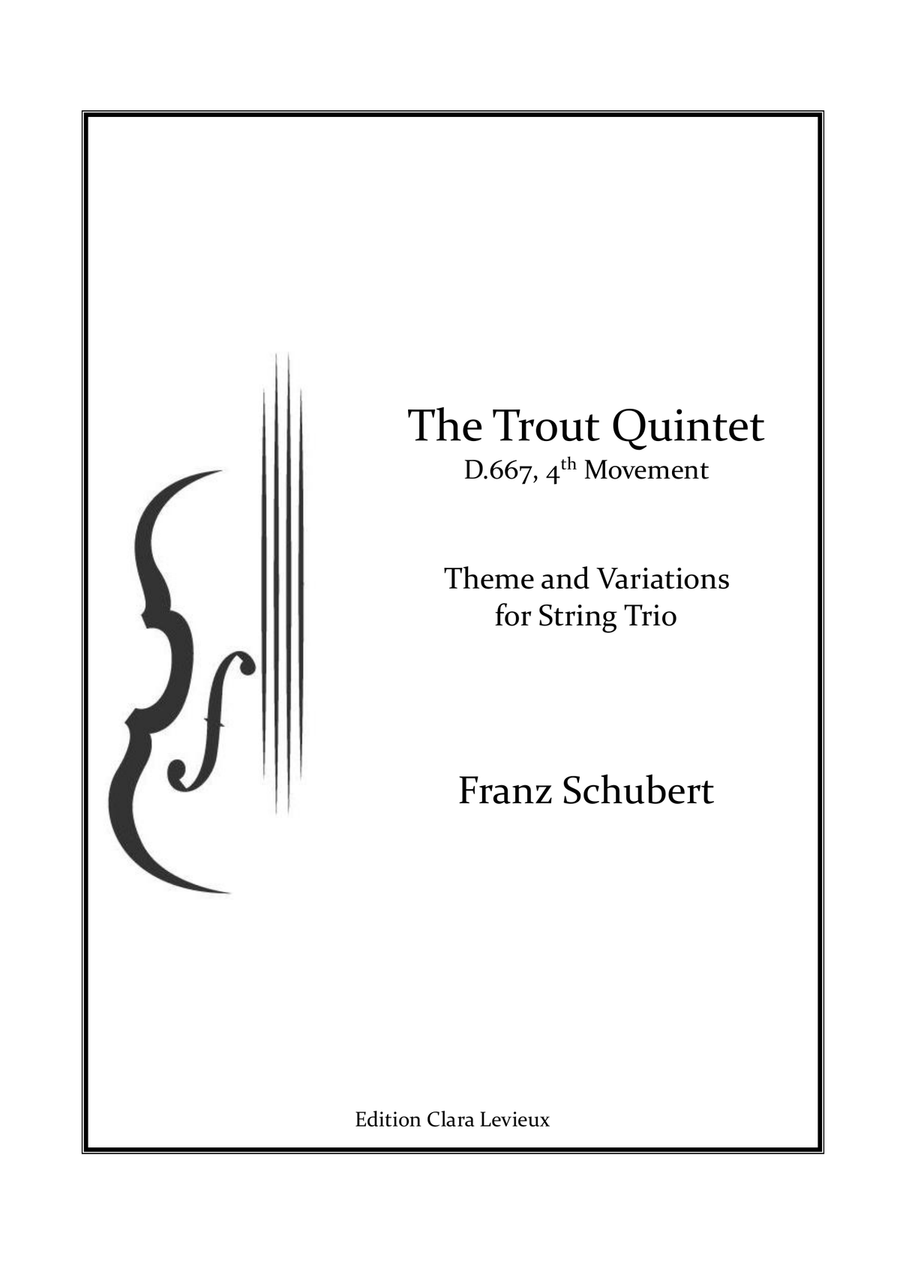 F. Schubert: Theme and Variations from the Trout Quintet for String Trio String Trio scores gallery preview page 1