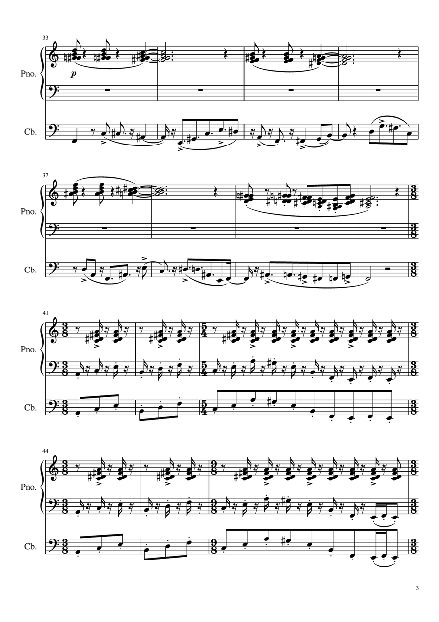 I've Got Places To Be I've Got Places To Be Double Bass scores gallery preview page 3
