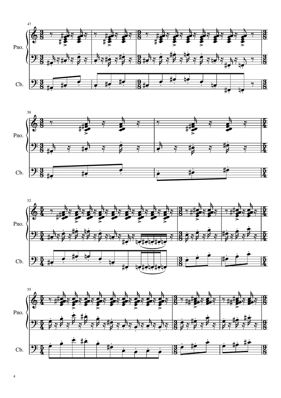 I've Got Places To Be I've Got Places To Be Double Bass scores gallery preview page 4