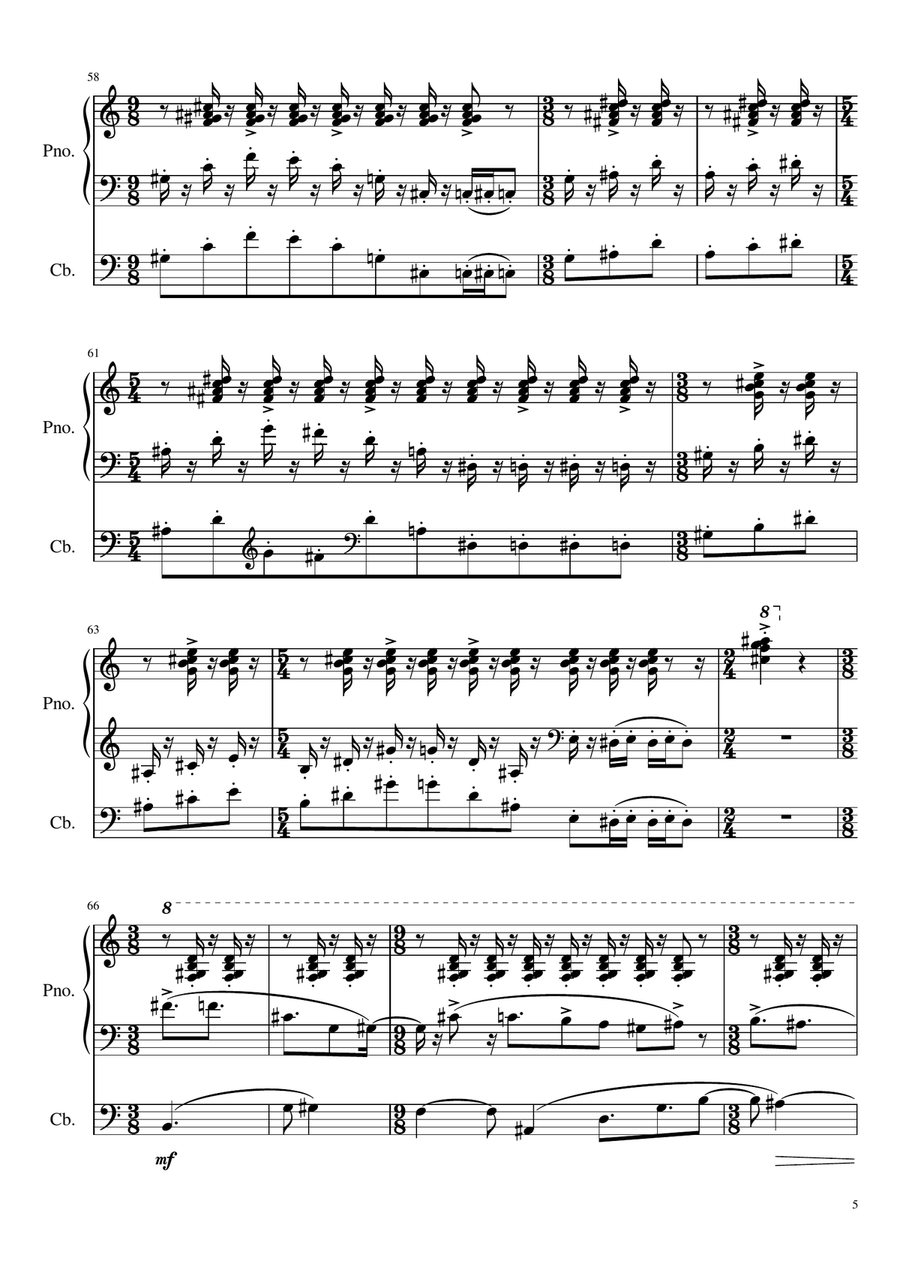 I've Got Places To Be I've Got Places To Be Double Bass scores gallery preview page 5
