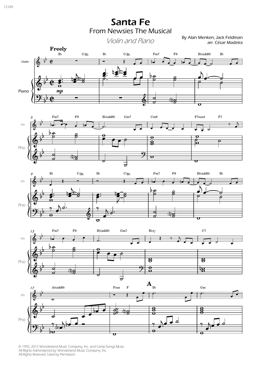 Santa Fe Santa Fe Violin Solo scores gallery preview page 3
