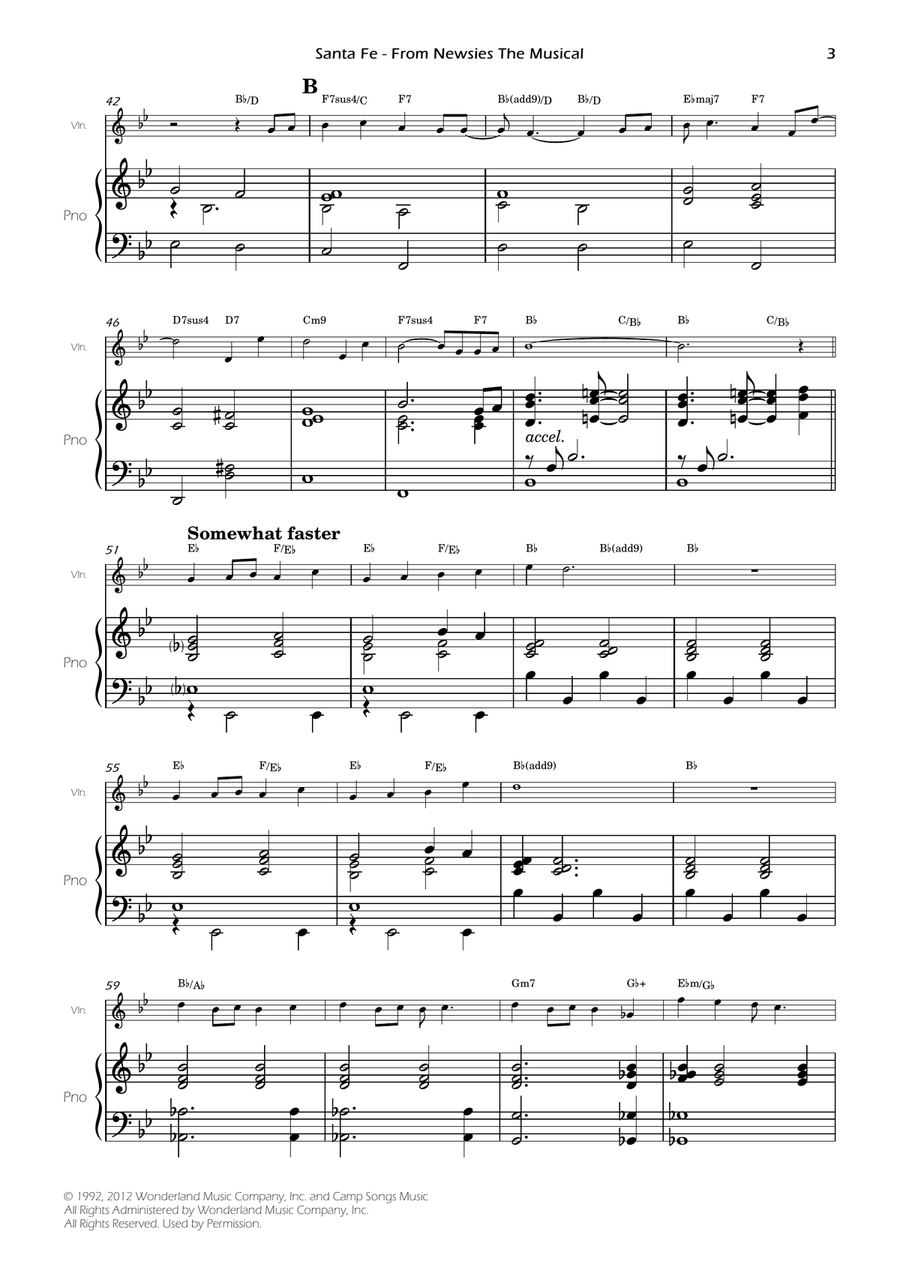 Santa Fe Santa Fe Violin Solo scores gallery preview page 5