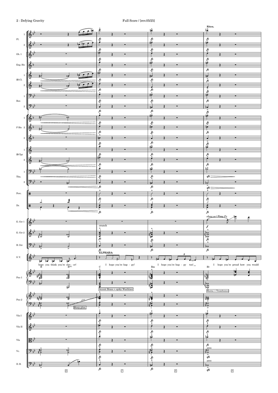 Defying Gravity Full Orchestra scores gallery preview page 2