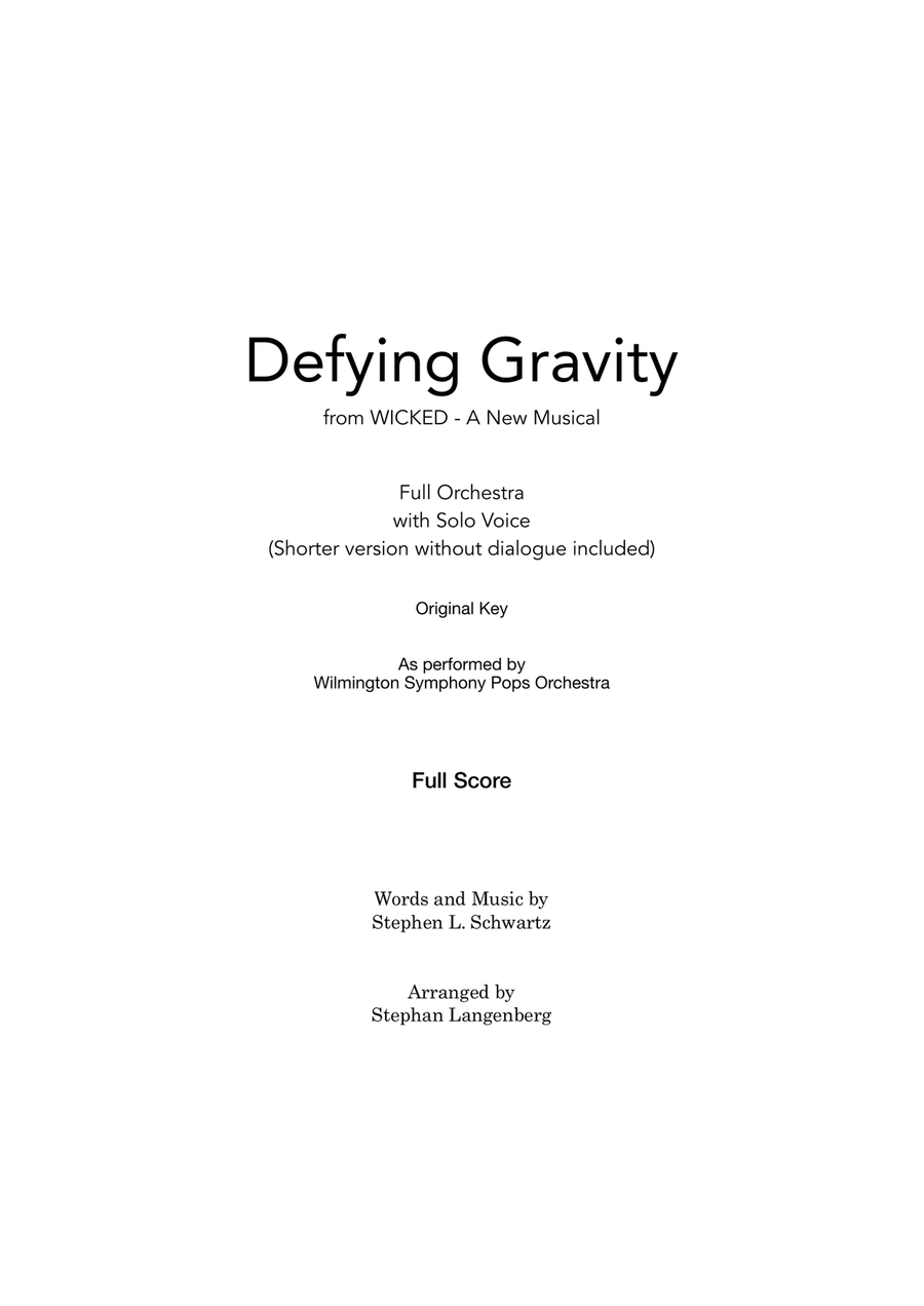 Defying Gravity Full Orchestra scores gallery preview page 3