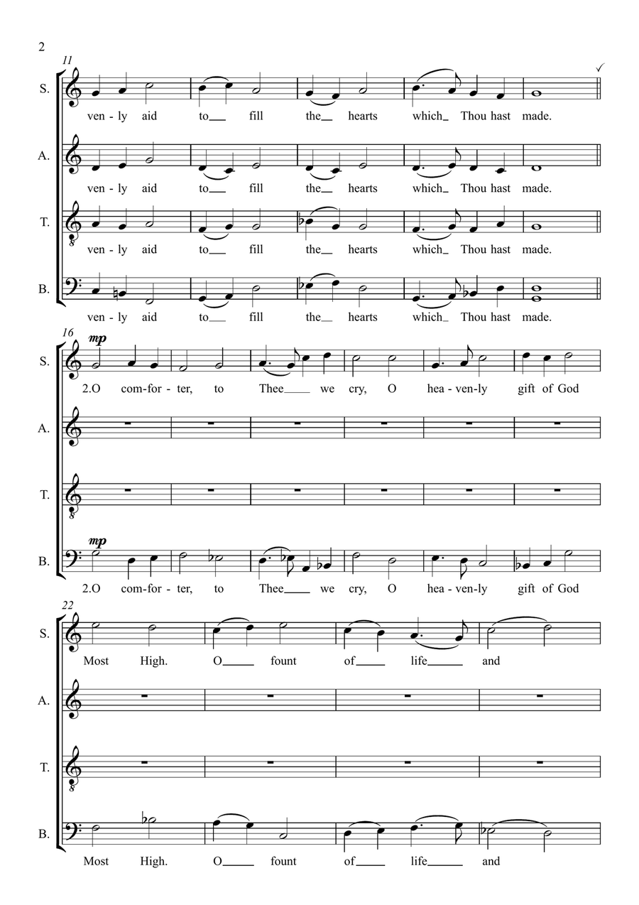Come, Holy Spirit, Op. 297 (SATB Choir) by Vidas Pinkevicius 4-Part scores gallery preview page 2