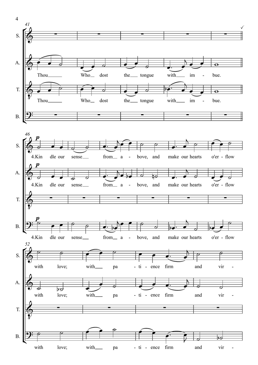 Come, Holy Spirit, Op. 297 (SATB Choir) by Vidas Pinkevicius 4-Part scores gallery preview page 4