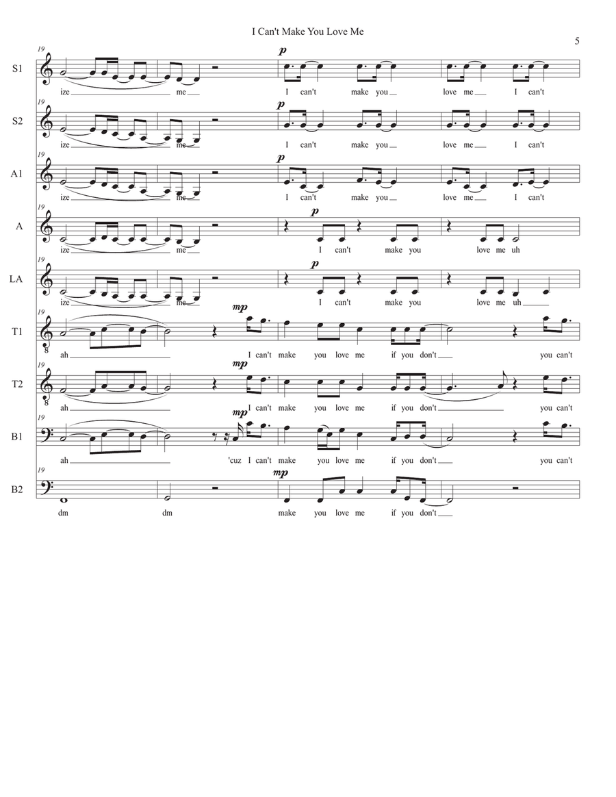I Can't Make You Love Me I Can't Make You Love Me Divisi scores gallery preview page 5