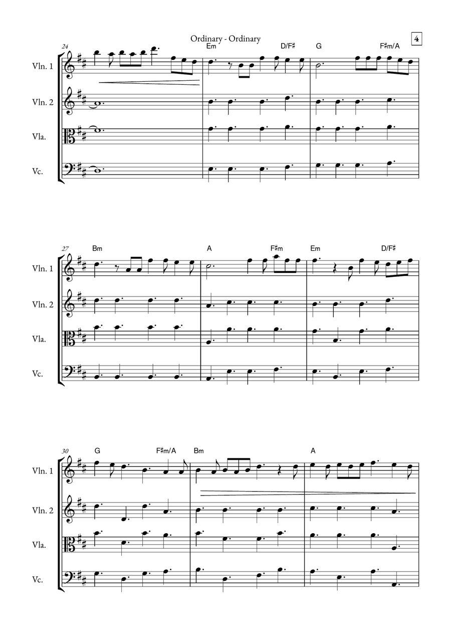 Ordinary String Quartet scores gallery preview page 4