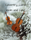 Coventry Carol, for Violin and Cello