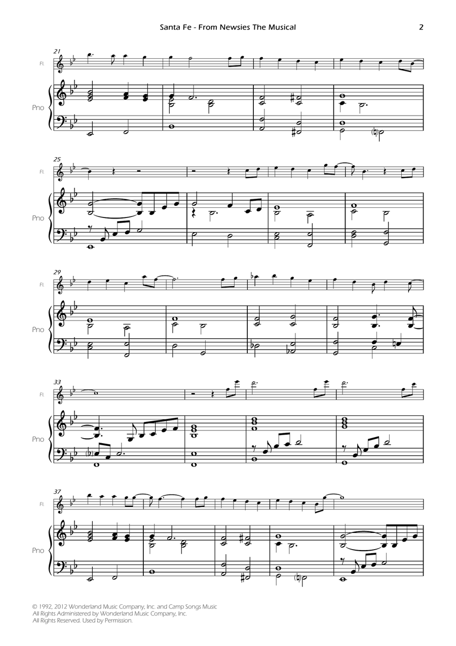 Santa Fe Santa Fe Flute scores gallery preview page 4