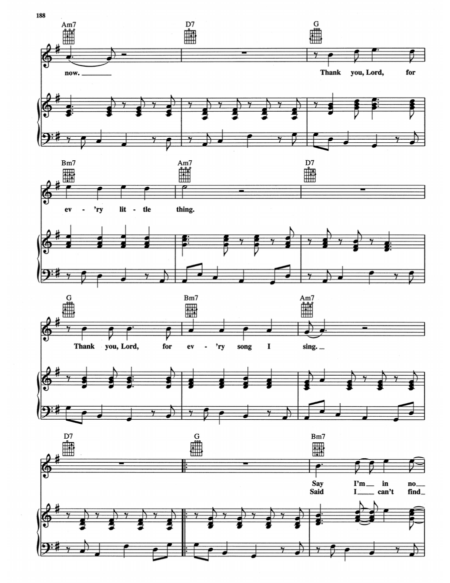 Thank You Lord Thank You Lord Piano, Vocal, Guitar scores gallery preview page 2