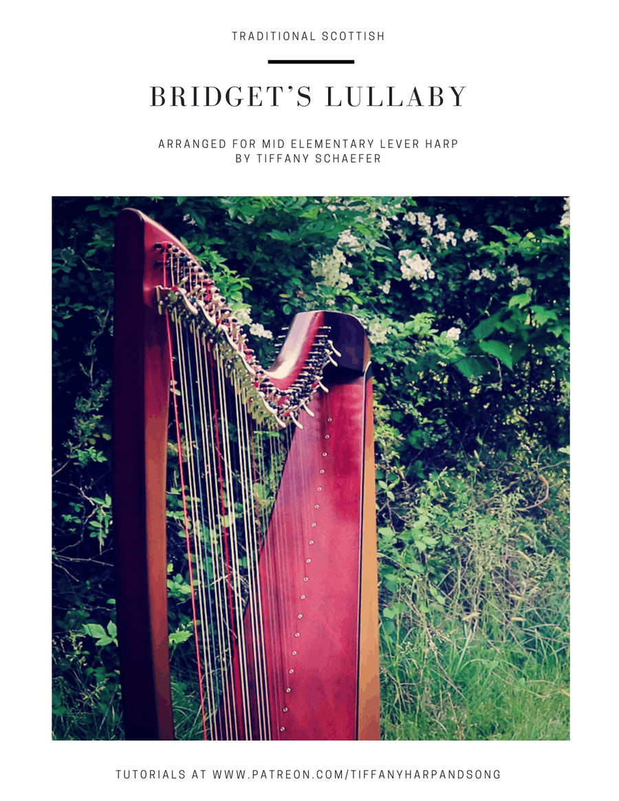 Bridget's Lullaby: Mid Elementary Small Harp Celtic Harp scores gallery preview page 1