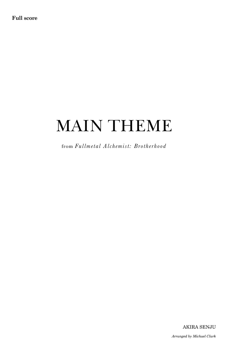Fullmetal Alchemist Ost Fullmetal Alchemist Ost Full Orchestra scores gallery preview page 1