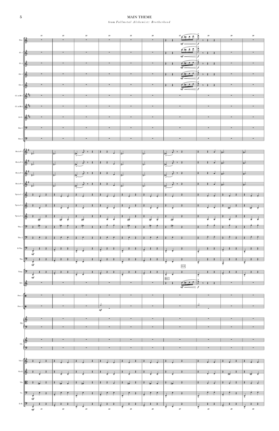 Fullmetal Alchemist Ost Fullmetal Alchemist Ost Full Orchestra scores gallery preview page 5