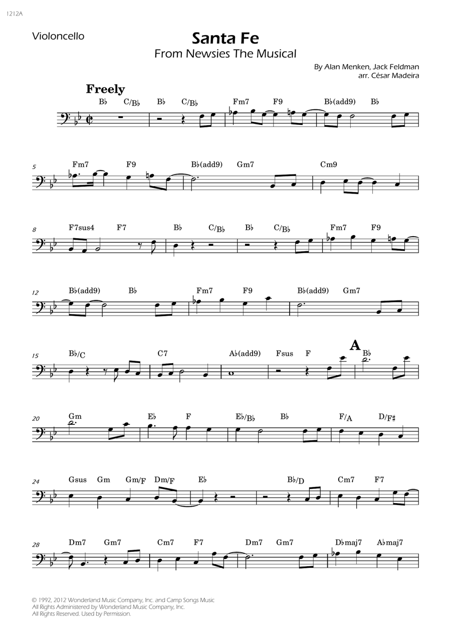 Santa Fe Santa Fe Cello Solo scores gallery preview page 1