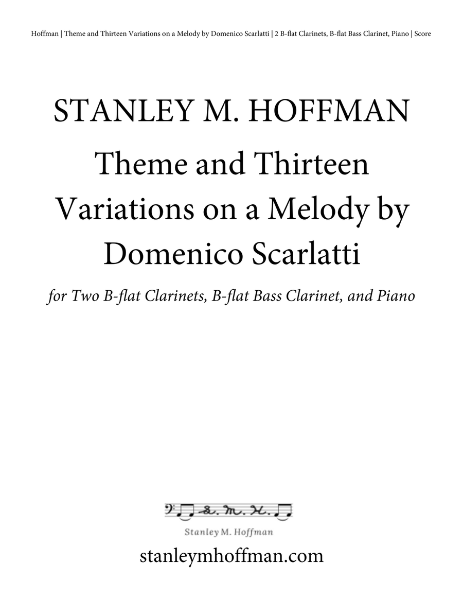 Theme and Thirteen Variations on a Melody by Domenico Scarlatti Small Ensemble scores gallery preview page 1