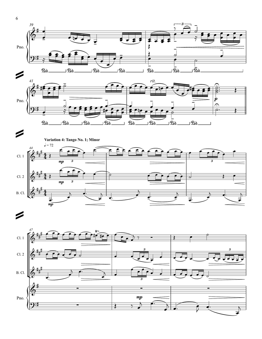Theme and Thirteen Variations on a Melody by Domenico Scarlatti Small Ensemble scores gallery preview page 6