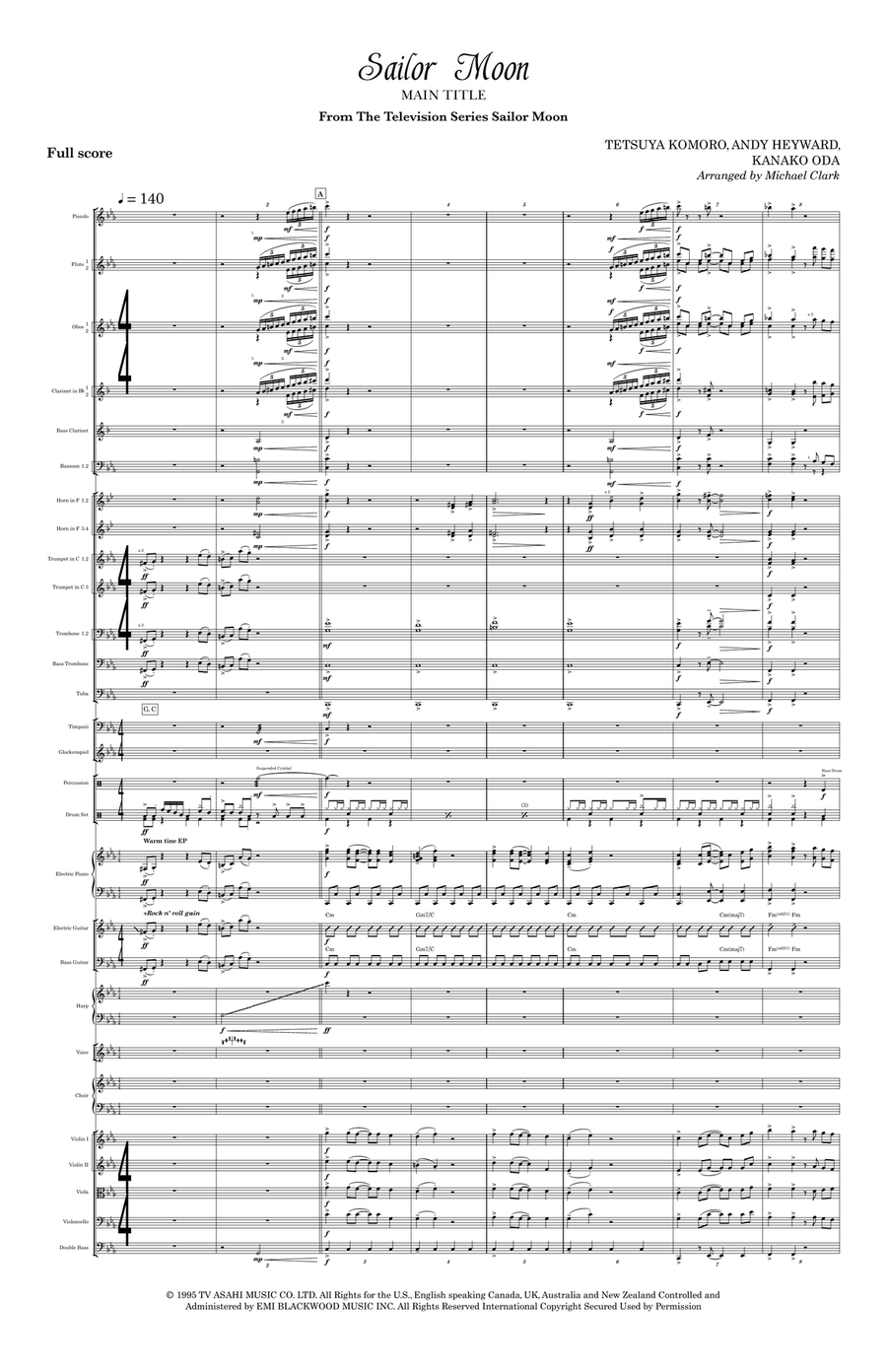 Sailor Moon - Main Title Sailor Moon - Main Title Full Orchestra scores gallery preview page 3