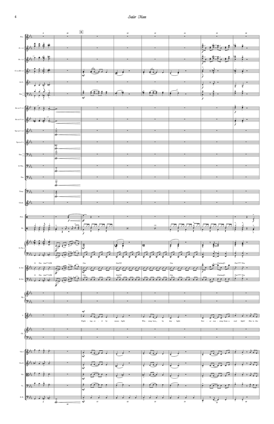 Sailor Moon - Main Title Sailor Moon - Main Title Full Orchestra scores gallery preview page 4