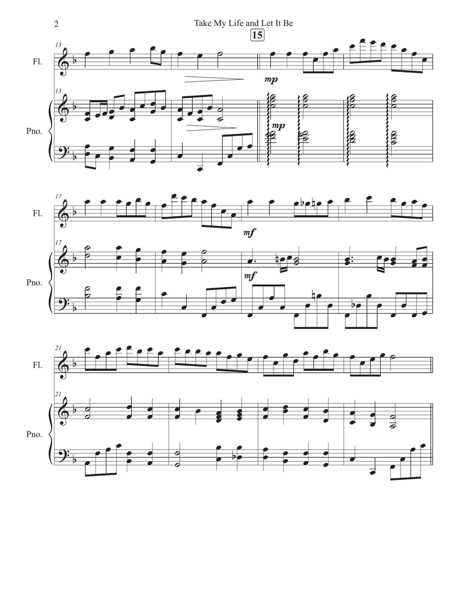 Take My Life And Let It Be Flute scores gallery preview page 2