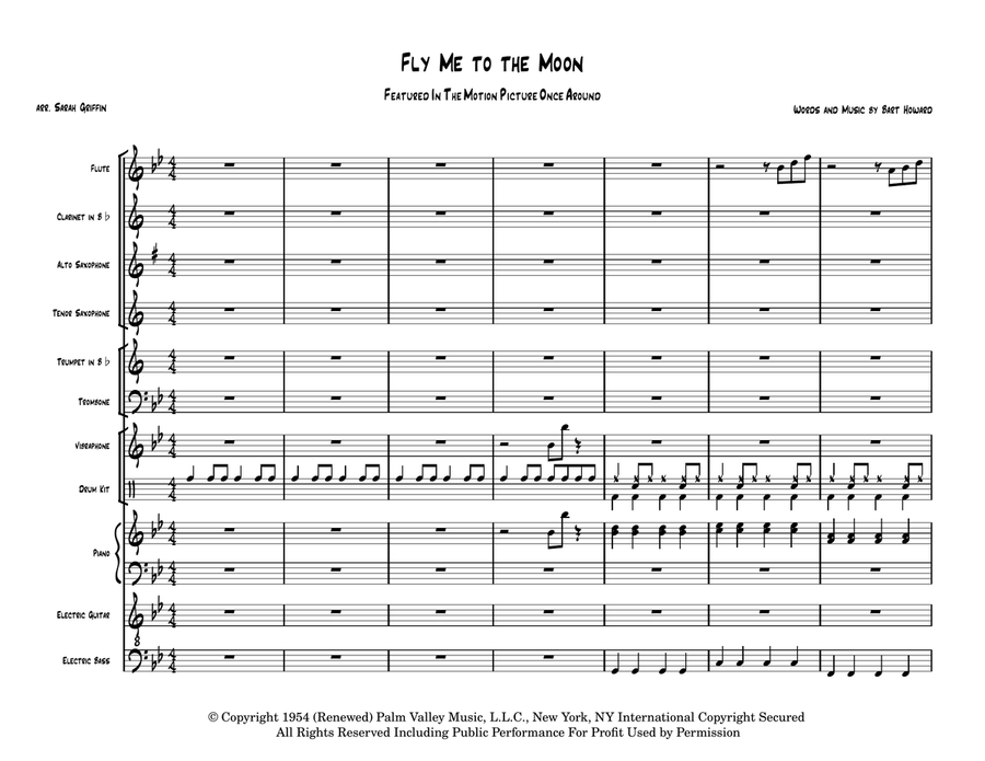 Fly Me To The Moon (In Other Words) Jazz Ensemble scores gallery preview page 1