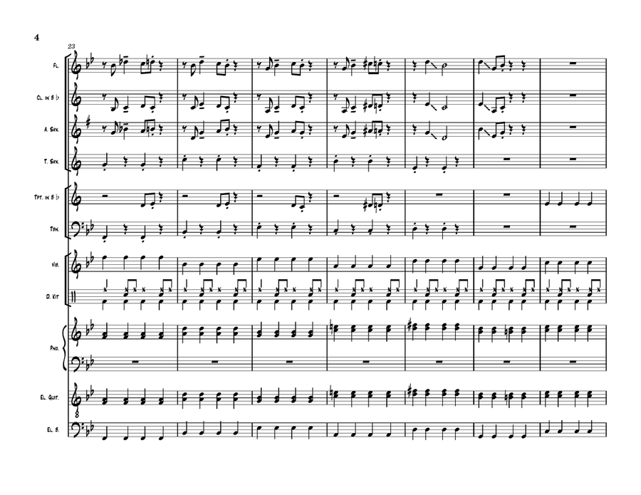 Fly Me To The Moon (In Other Words) Jazz Ensemble scores gallery preview page 4