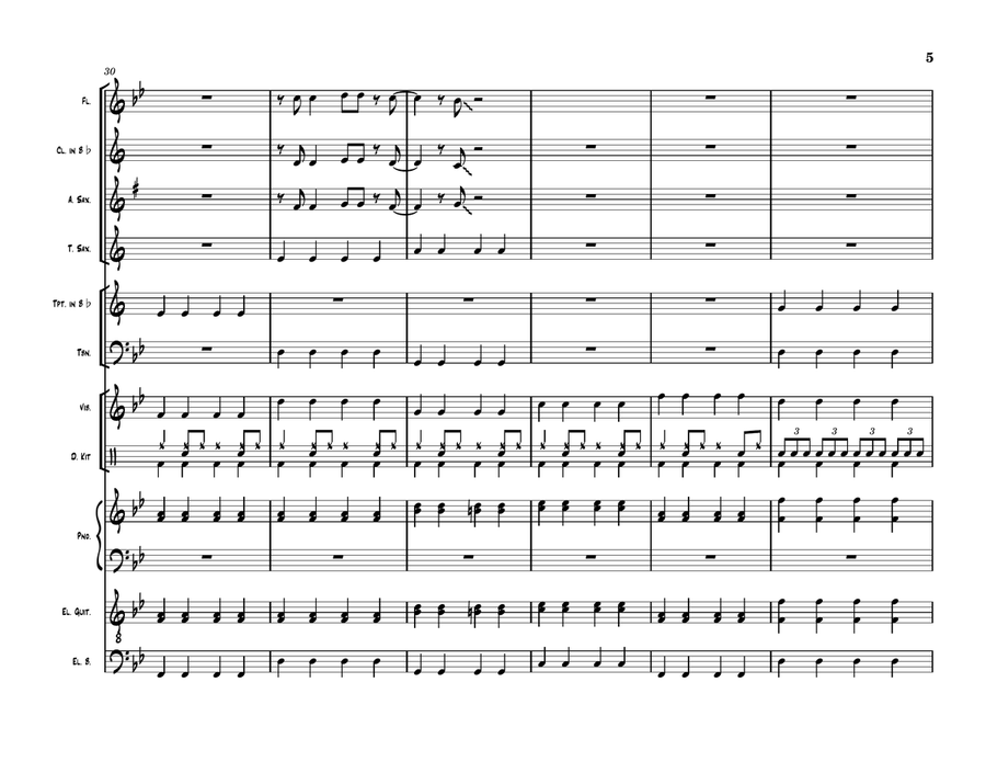 Fly Me To The Moon (In Other Words) Jazz Ensemble scores gallery preview page 5
