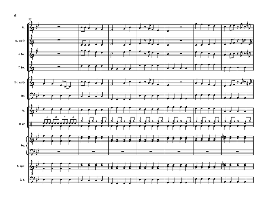 Fly Me To The Moon (In Other Words) Jazz Ensemble scores gallery preview page 6