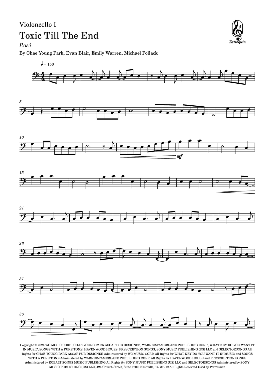 Toxic Till The End String Duet scores gallery preview page 4