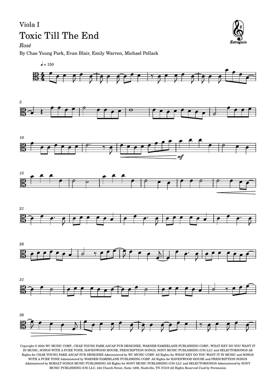 Toxic Till The End String Duet scores gallery preview page 4
