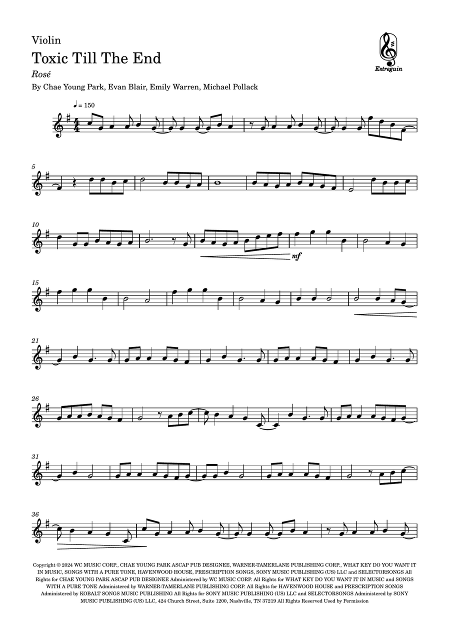 Toxic Till The End String Duet scores gallery preview page 4