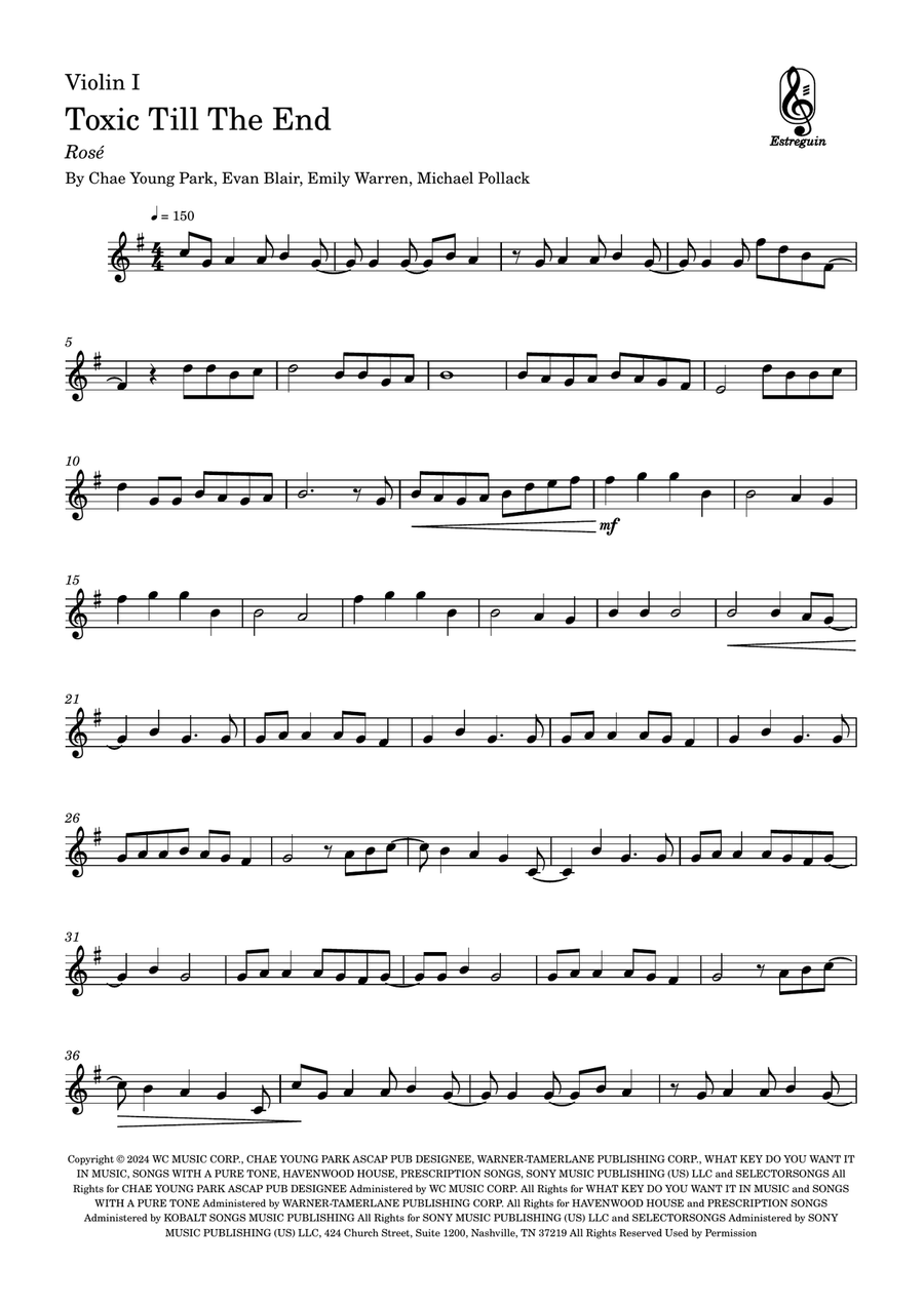 Toxic Till The End String Duet scores gallery preview page 4