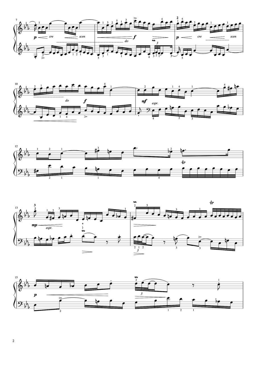 Two Part Inventions No.2 - Johann Sebastian Bach Piano Solo scores gallery preview page 2