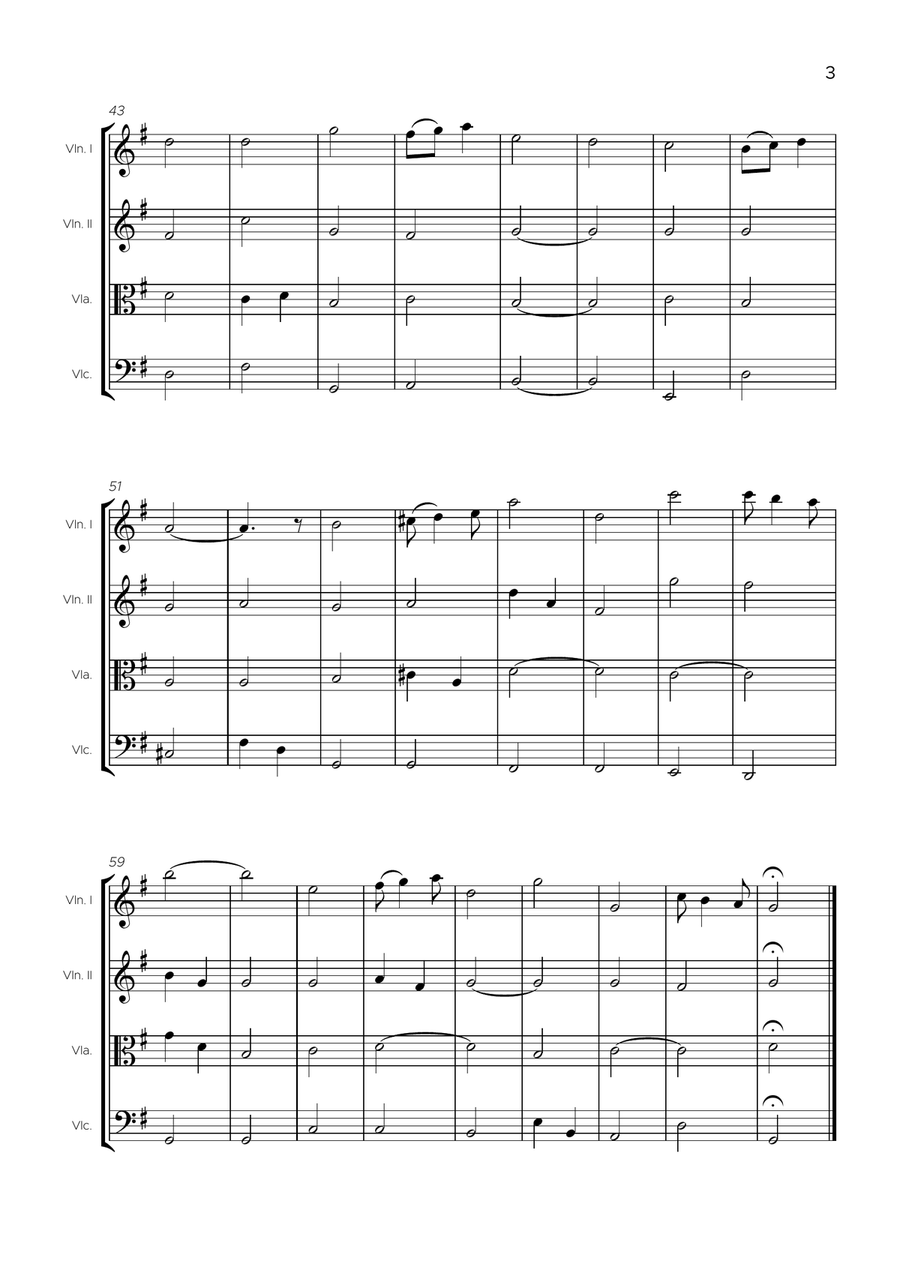 Pomp and Circumstance Pomp and Circumstance String Quartet scores gallery preview page 3