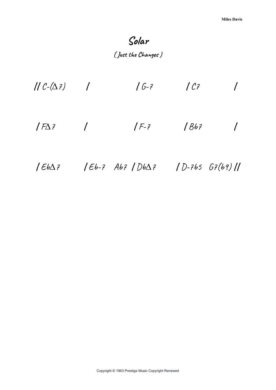 Solar Solar Piano scores gallery preview page 1