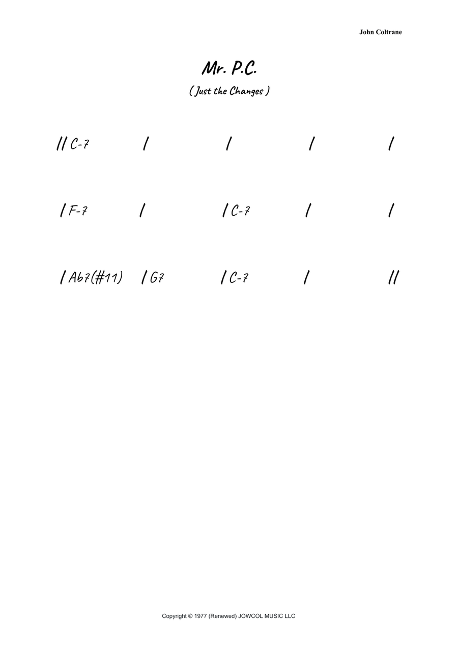Mr. P.c. Mr. P.c. Piano scores gallery preview page 1