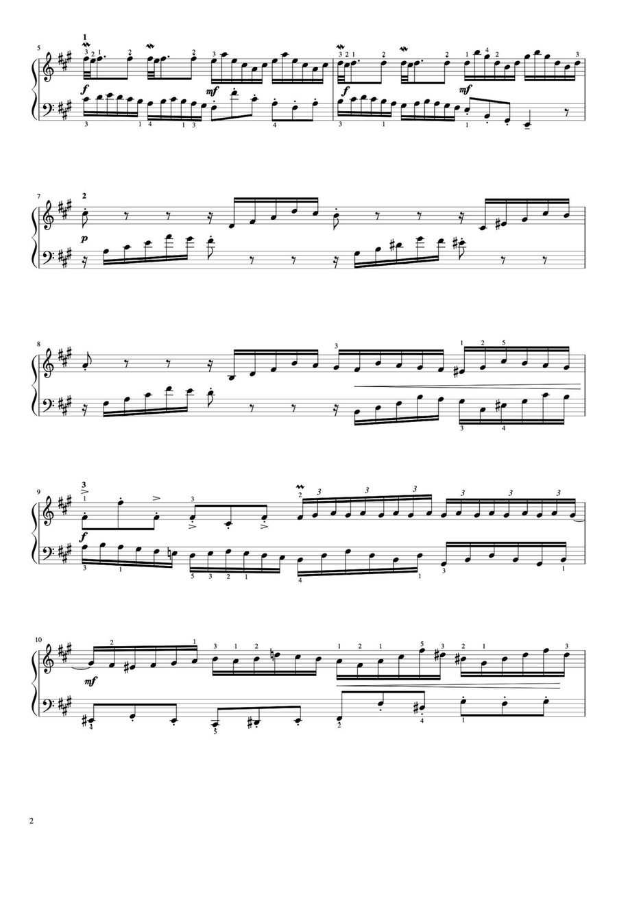 Two Part Inventions No.12 - Johann Sebastian Bach Piano Solo scores gallery preview page 2