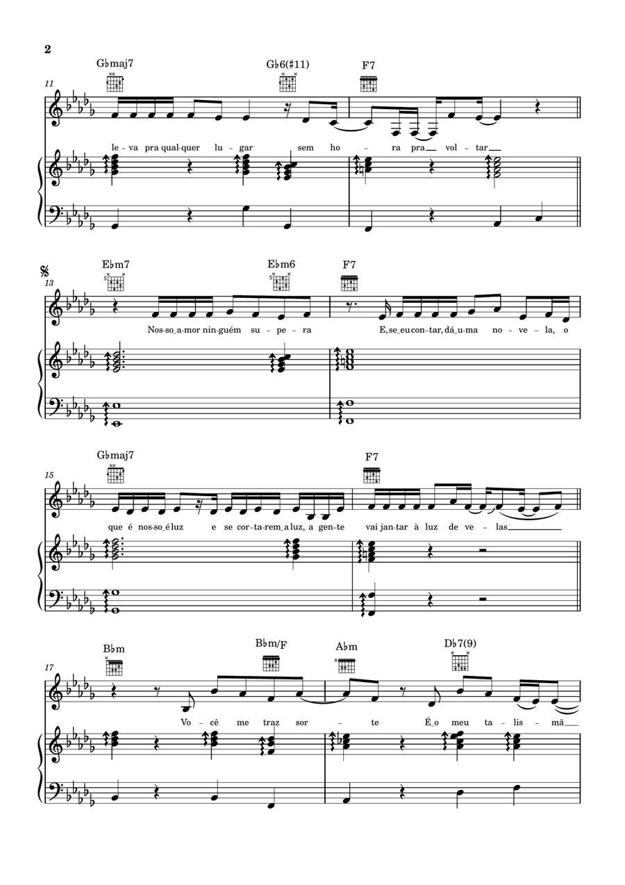 Meu Talisma Meu Talisma Piano, Vocal scores gallery preview page 2