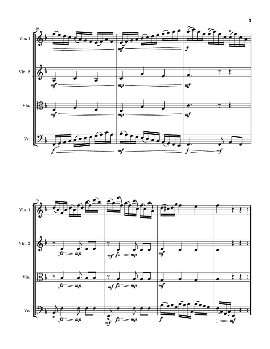 Variations on a Theme of the First Finale of 