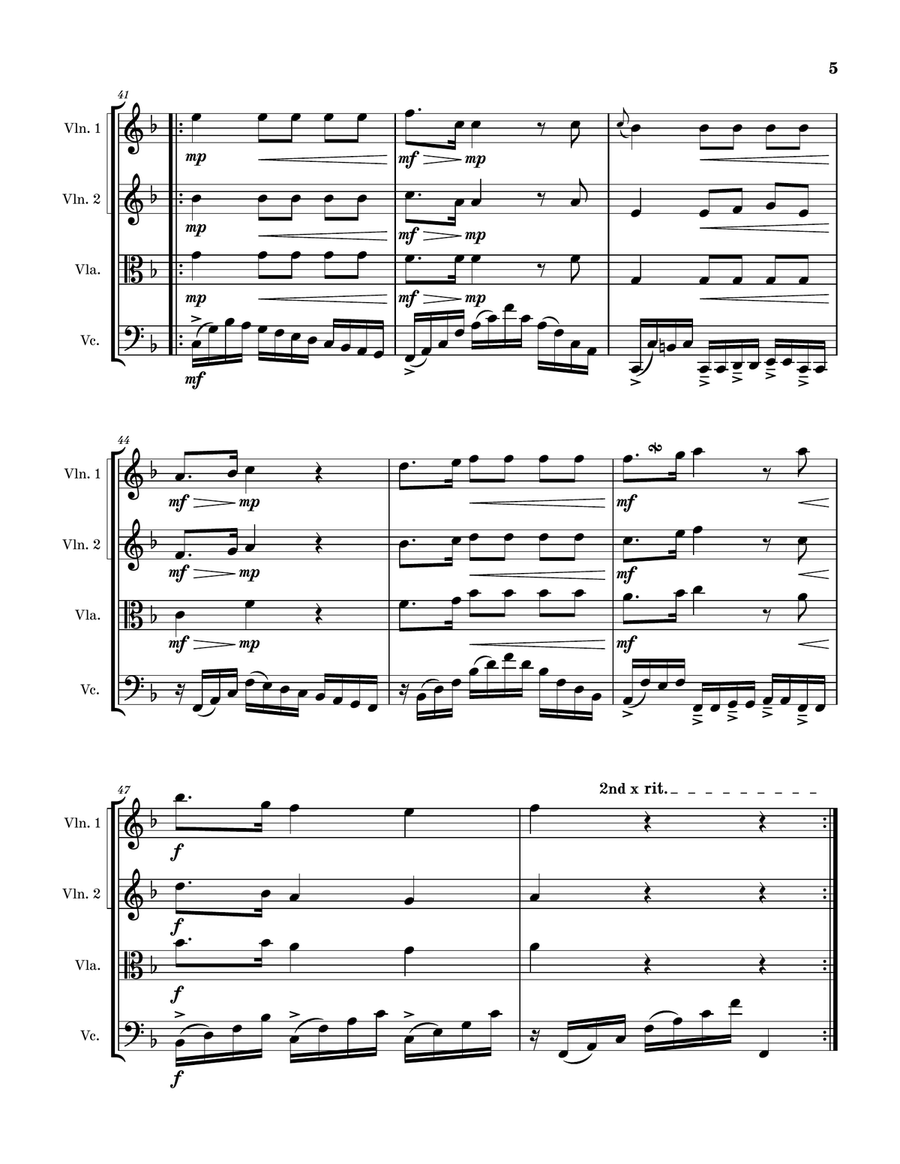 Variations on a Theme of the First Finale of 