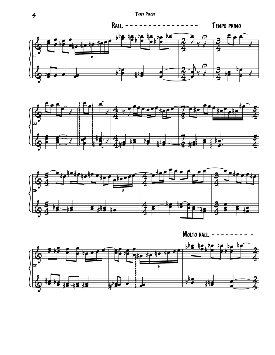 Three Pieces (for Toy Piano) Piano Solo scores gallery preview page 4