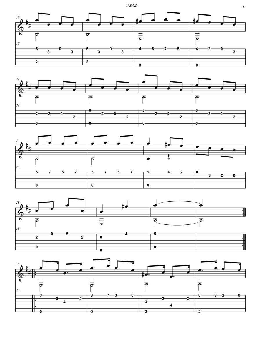 Largo Largo Acoustic Guitar scores gallery preview page 2