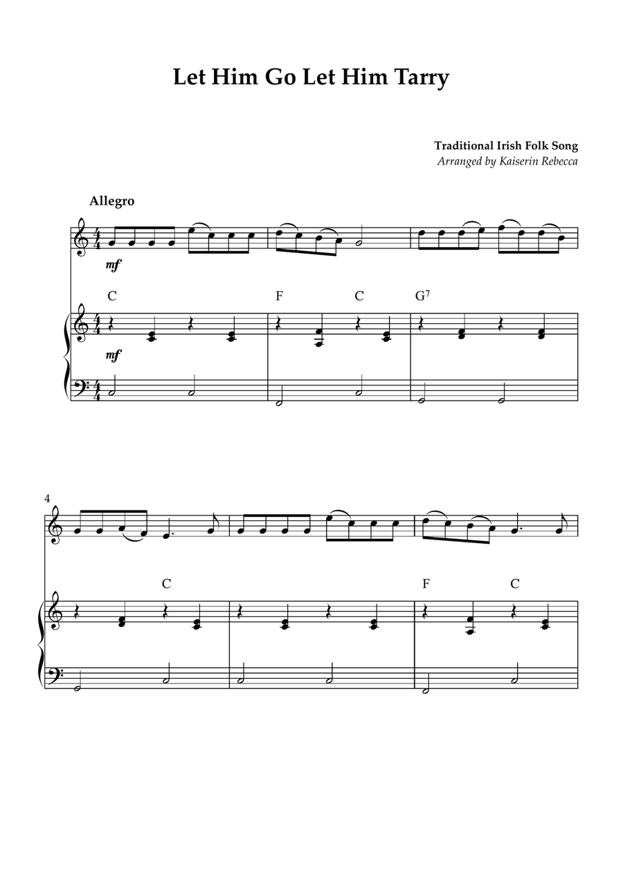 Let Him Go Let Him Tarry Let Him Go Let Him Tarry Flute Solo scores gallery preview page 1